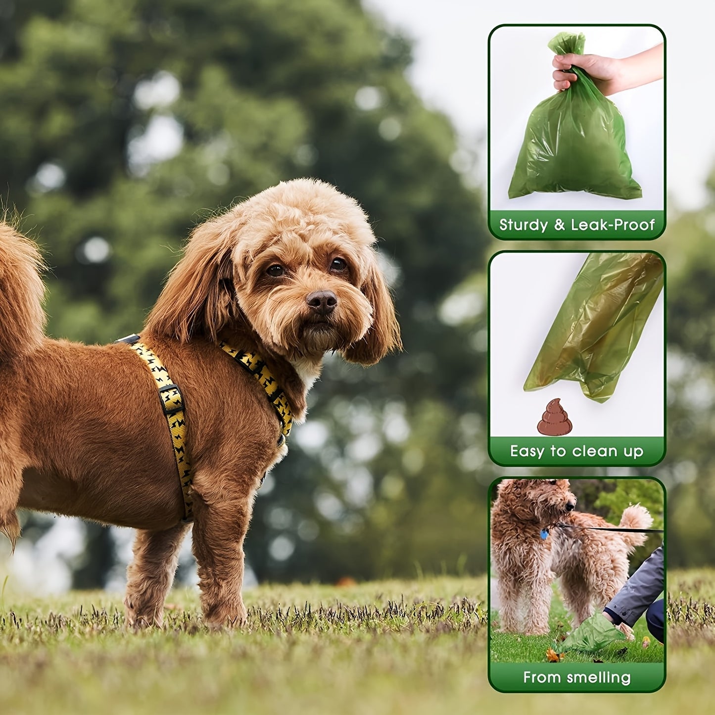 240pcs Leak - Proof & Odor - Proof Pet Waste Bags with Paw Print Design - Thickened Polyethylene for Easy Cleanup, Durable & High - Quality for Dogs & Cats, Pet Waste Bags, Pet Waste Disposal, Paw Print Bags, Odorproof Material - Coda E Cuore