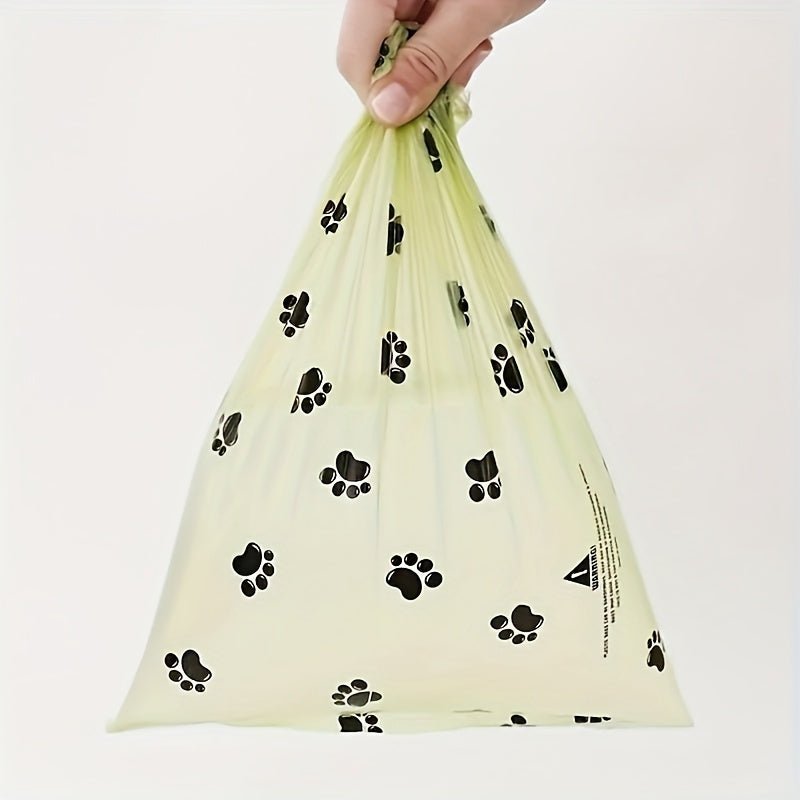 240pcs Leak - Proof & Odor - Proof Pet Waste Bags with Paw Print Design - Thickened Polyethylene for Easy Cleanup, Durable & High - Quality for Dogs & Cats, Pet Waste Bags, Pet Waste Disposal, Paw Print Bags, Odorproof Material - Coda E Cuore