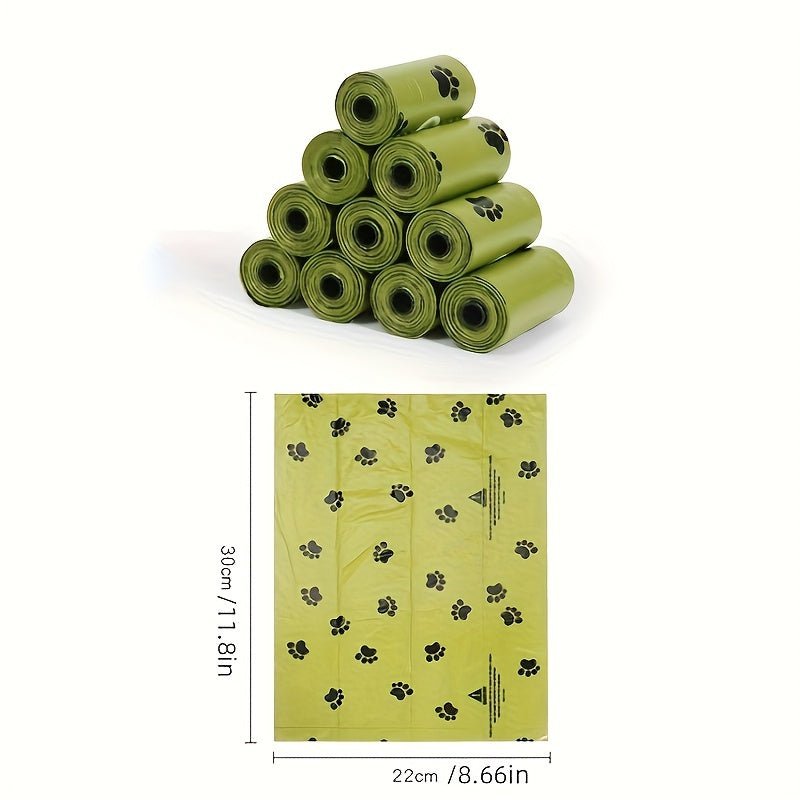 240pcs Leak - Proof & Odor - Proof Pet Waste Bags with Paw Print Design - Thickened Polyethylene for Easy Cleanup, Durable & High - Quality for Dogs & Cats, Pet Waste Bags, Pet Waste Disposal, Paw Print Bags, Odorproof Material - Coda E Cuore