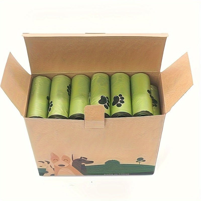240pcs Leak - Proof & Odor - Proof Pet Waste Bags with Paw Print Design - Thickened Polyethylene for Easy Cleanup, Durable & High - Quality for Dogs & Cats, Pet Waste Bags, Pet Waste Disposal, Paw Print Bags, Odorproof Material - Coda E Cuore