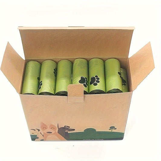 240pcs Leak - Proof & Odor - Proof Pet Waste Bags with Paw Print Design - Thickened Polyethylene for Easy Cleanup, Durable & High - Quality for Dogs & Cats, Pet Waste Bags, Pet Waste Disposal, Paw Print Bags, Odorproof Material - Coda E Cuore
