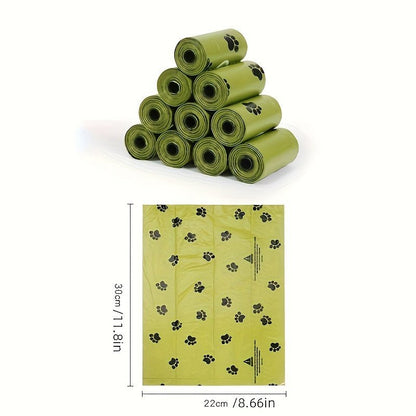 240pcs Leak - Proof & Odor - Proof Pet Waste Bags with Paw Print Design - Thickened Polyethylene for Easy Cleanup, Durable & High - Quality for Dogs & Cats, Pet Waste Bags, Pet Waste Disposal, Paw Print Bags, Odorproof Material - Coda E Cuore